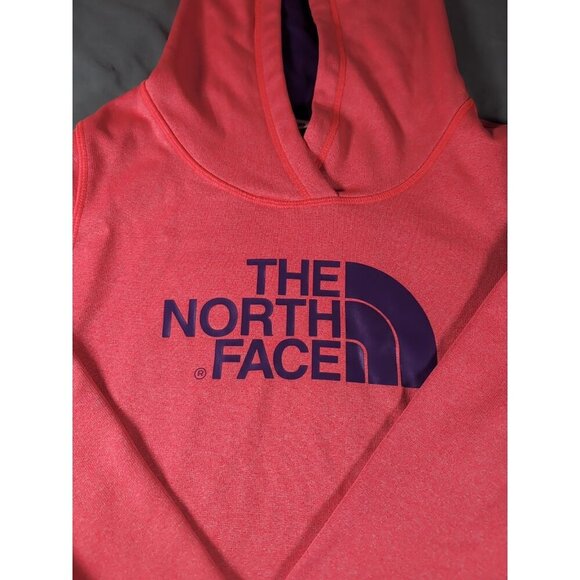 The North Face Hoodie Womens Small Pink Sweatshirt Pullover Sweater Purple Logo - Picture 2 of 12